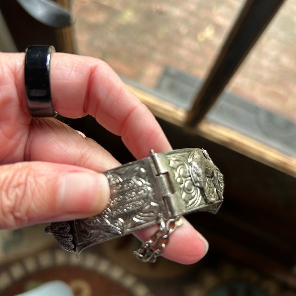 Silver Camel And Hamsa Bracelet - image 7